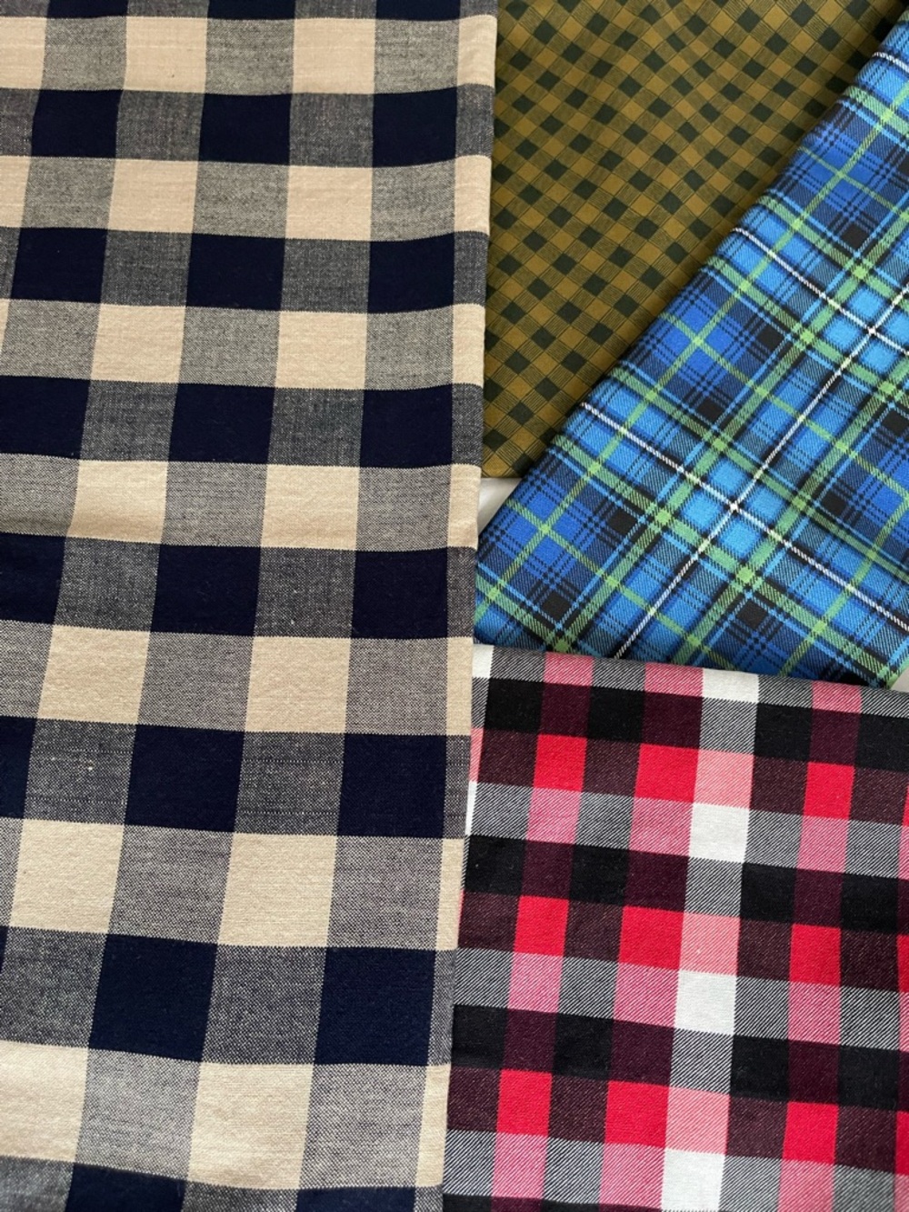 ✨$10 OFF $40✨ Plaid Buffalo Check Cotton Fabric Lot Remnants Sewing Quilting
